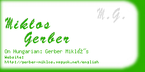 miklos gerber business card